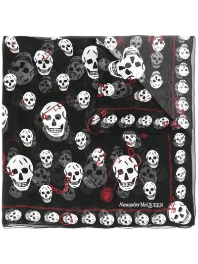 Alexander Mcqueen Skull Printed Foulard In 1078