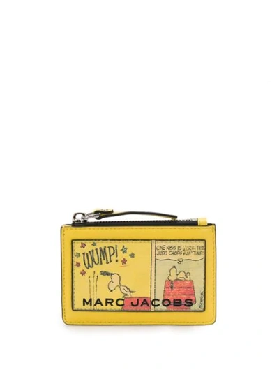 Marc Jacobs Peanuts Top-zip Leather Wallet In Multi/gold