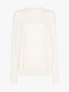 JIL SANDER JIL SANDER NEUTRAL KNITTED CASHMERE SWEATER RELAXED FIT,JSCP754020WPY1000813849716
