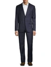 ISAIA Slim-Fit Windowpane Wool Suit