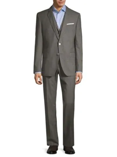 Hugo Boss Classic-fit Wool Suit In Grey