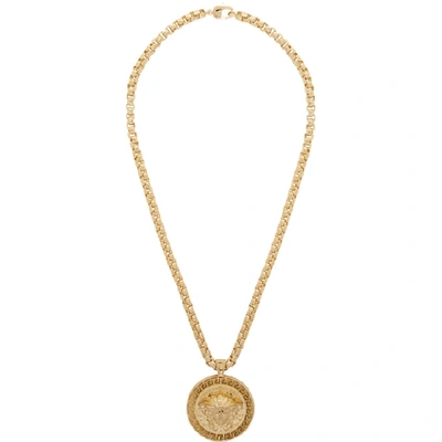 Versace Gold Medusa Necklace In D00o Gold
