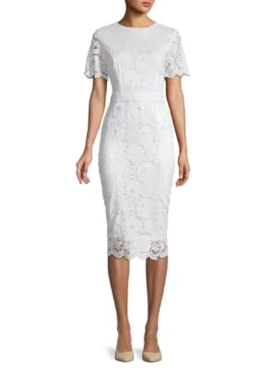 Alexia Admor Lace Sheath Dress In Paper White