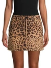 DOLCE & GABBANA LEOPARD-PRINT MINI SKIRT,0400010937139