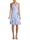 ABS BY ALLEN SCHWARTZ RUFFLED FIT-&-FLARE DRESS,0400011037384