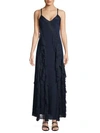 Alice And Olivia Jayda Godet Maxi Dress In Sapphire