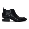 ALEXANDER WANG ALEXANDER WANG BLACK AND SILVER KORI BOOTS