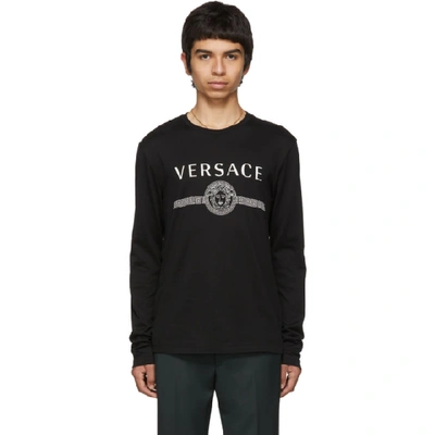 Versace Black Medusa Logo Sweatshirt In Black