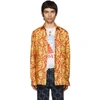 VERSACE VERSACE RED AND GOLD BAROCCO PRINT SHIRT