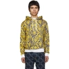 VERSACE VERSACE BLUE AND GOLD BAROCCO HOODIE