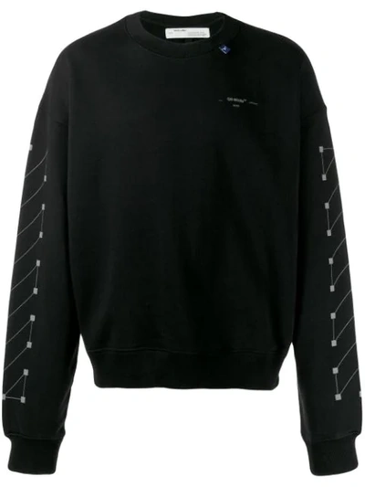 Off-white Diag Backbone Over Sweatshirt In Black
