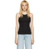 Totême Ribbed-knit Stretch-cotton Tank Top In Black