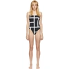 TOTÊME TOTEME BLACK AND WHITE POSITANO ONE-PIECE SWIMSUIT