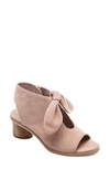 Bernardo Women's Knotted Suede Peep Toe Sandals In Blush Leather