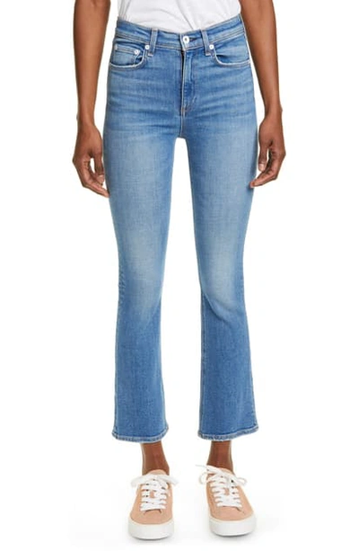 Rag & Bone Hana Faded High-rise Kick-flare Jeans In Gravel