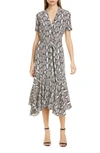 A.L.C CLARKSON SNAKE PRINT SILK MIDI DRESS,6DRES00653