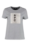 A.P.C. LOGO PRINT COTTON T-SHIRT,10972944