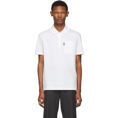 Versace Cotton-piqué Polo Shirt In White