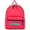 VERSACE VERSACE PINK LOGO BACKPACK