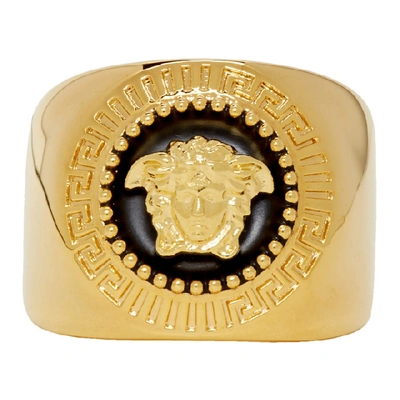 Versace Medusa Head Gold-plated Resin Ring