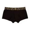 VERSACE TWO-PACK BLACK MEDUSA LOW-RISE BOXER BRIEFS