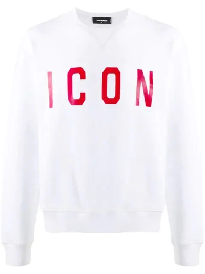 Dsquared2 White Icon Cotton Sweatshirt
