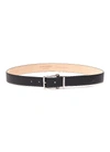 ALEXANDER MCQUEEN 'TWIN SKULL' BUCKLE LEATHER BELT