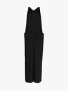 RICK OWENS RICK OWENS BLACK SLEEVELESS WIDE LEG WOOL JUMPSUIT,RP19F5529WT13989095