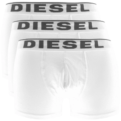 Diesel Underwear Damien 3 Pack Boxer Shorts White