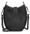 The Row Drawstring Leather Cross-body Bag In Black