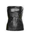 RICK OWENS LEATHER BUSTIER,P00384360