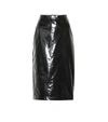 N°21 LACQUERED COTTON PENCIL SKIRT,P00392184