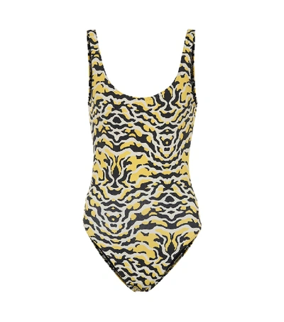 Etro Printed Swimsuit In Yellow