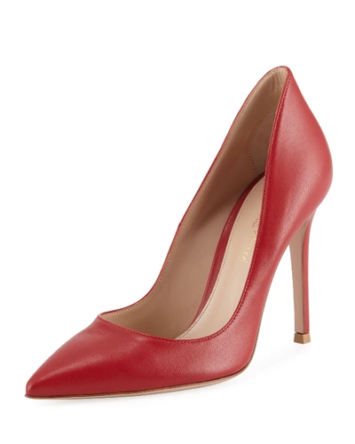 Gianvito Rossi Pointed-toe Napa High-back Pumps In Red