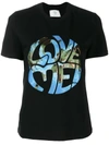 ALBERTA FERRETTI ALBERTA FERRETTI LOVE ME! PRINTED T-SHIRT - 黑色