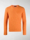 Prada 'shetland' Pullover Mit Rundem Ausschnitt In Orange