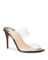 CHRISTIAN LOUBOUTIN JUST NOTHING ILLUSION RED SOLE SANDALS,PROD218350041