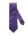 Eton Floral Medallion Silk Tie In Purple