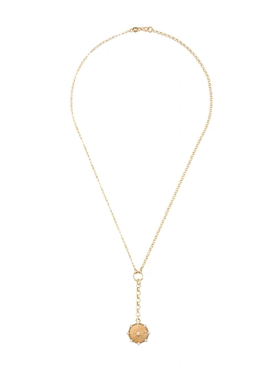 Jacquie Aiche 14kt Yellow Gold Star Medallion Necklace - 金色