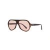 TOM FORD THOMAS BROWN D-FRAME SUNGLASSES,3064497