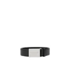 BURBERRY PLAQUE BUCKLE GRAINY LEATHER BELT,3109181