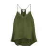 Cami Nyc The Racer Charmeuse Cami With Lace In Cactus