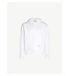 THOM BROWNE STRIPED LONG-SLEEVED COTTON-JERSEY HOODY