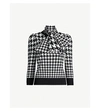 ALEXANDER MCQUEEN HOUNDSTOOTH WOOL-BLEND TOP