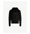 Saint Laurent Logo-print Cotton Hooded Sweatshirt In Noir