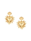OSCAR DE LA RENTA Goldtone Sacred Heart Earrings