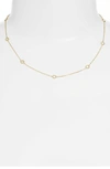 Roberto Coin Diamond Station Necklace In Yellow Gold
