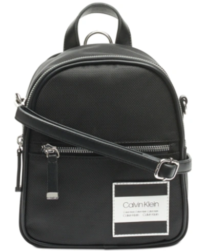 Calvin Klein Kelly Backpack In Black/silver