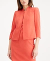 ANNE KLEIN 3/4-SLEEVE STAND-COLLAR JACKET