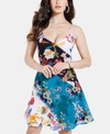GUESS GEORGIANA FLORAL FIT & FLARE DRESS